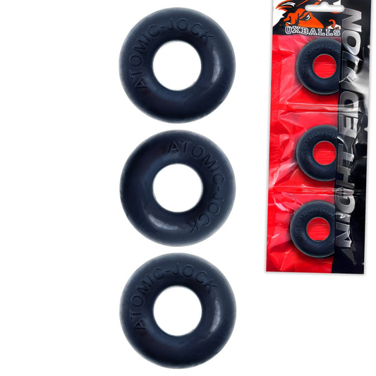 Oxballs Ringer 3pk Cockrings Special Edition - Night Black