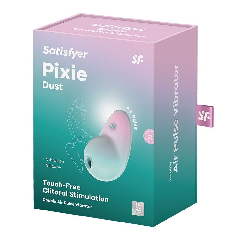 Satisfyer Pixie Dust Clitoral Stimulator - Mint & Pink