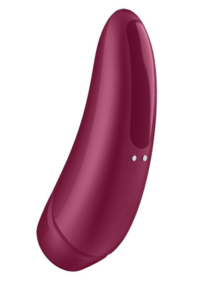 Satisfyer Curvy 1+ Rechargeable Air Pulse Clitoral Stimulator + Vibration with App Control - Burgundy