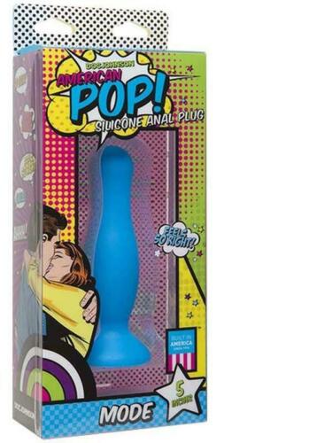 Doc Johnson American Pop! Mode 5" Silicone Anal Plug - Blue