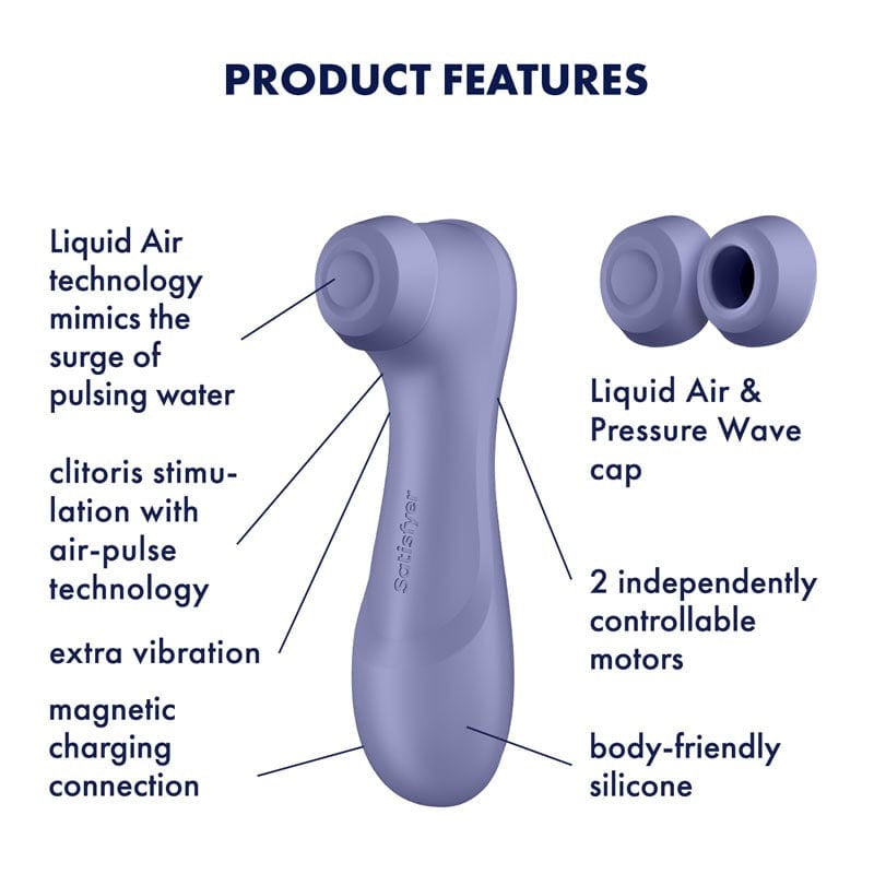 Satisfyer Pro 2 Generation 3 Rechargeable Air Pulse Clitoral Stimulator + Vibration - Lilac