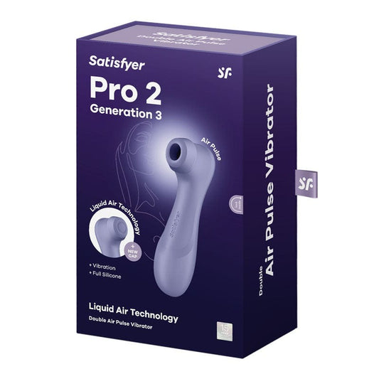 Satisfyer Pro 2 Generation 3 Rechargeable Air Pulse Clitoral Stimulator + Vibration - Lilac