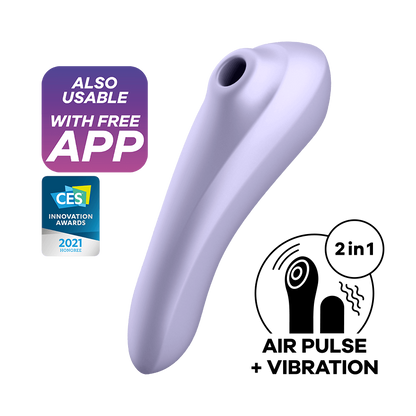 Satisfyer Dual Pleasure Air Pulse Vibrator with App Control - Mauve