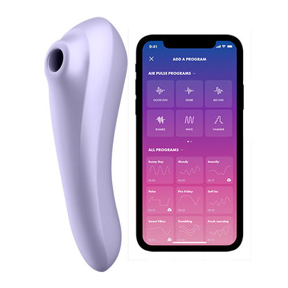 Satisfyer Dual Pleasure Air Pulse Vibrator with App Control - Mauve