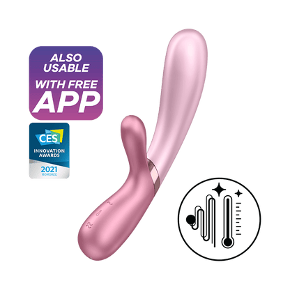 Satisfyer Hot Lover Rechargeable Rabbit Vibrator with App Control - Pink