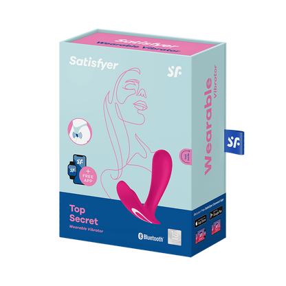 Satisfyer Top Secret Wearable Vibrator with App Control - Pink