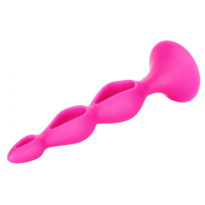 CalExotics Booty Call Silicone Triple Probe Butt Plug - Pink