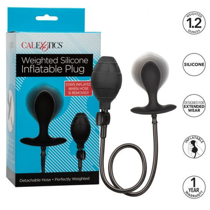 CalExotics Weighted Silicone Inflatable Plug with Detachable Hose