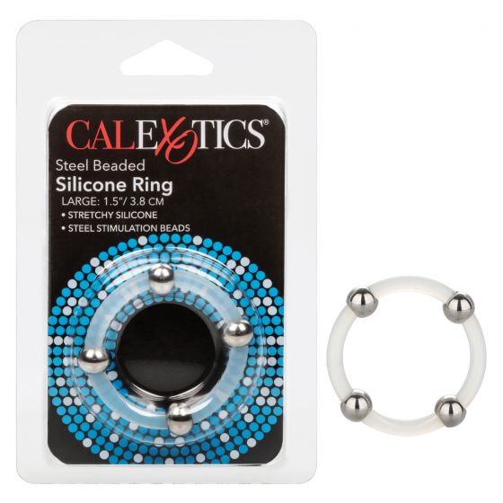 CalExotics Steel Beaded Silicone Ring - Large