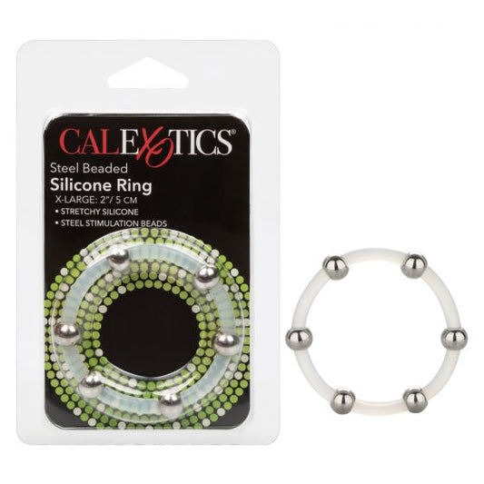 CalExotics Steel Beaded Silicone Ring - X-Large