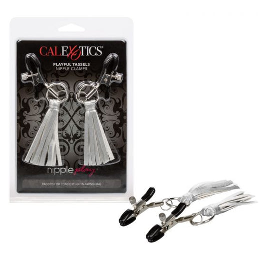 CalExotics Nipple Play Playful Tassels Nipple Clamps - Silver