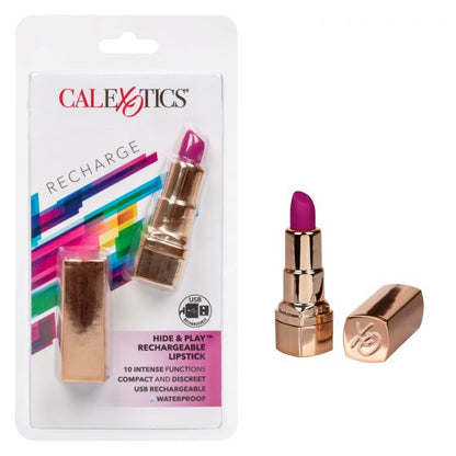 CalExotics Hide &amp; Play Rechargeable Lipstick Vibrator - Purple