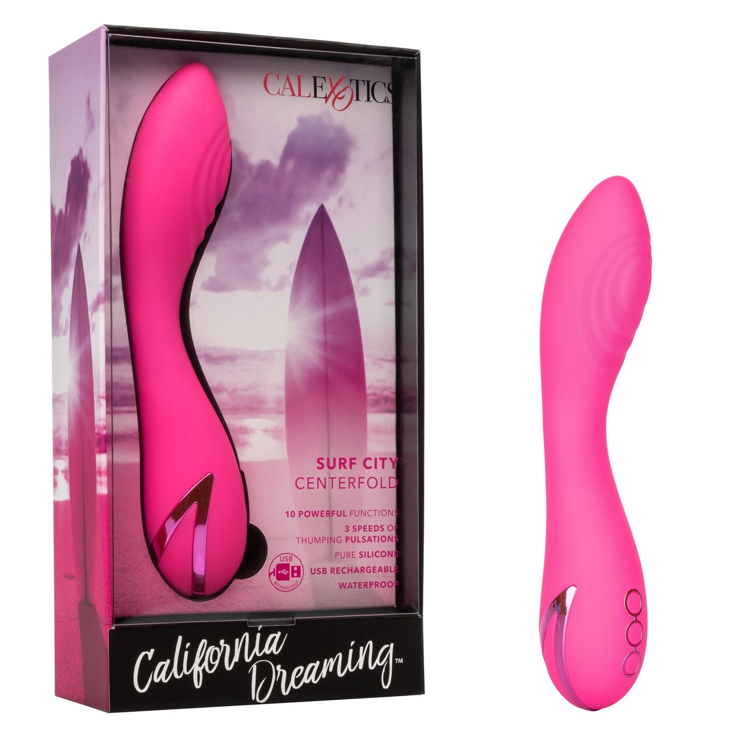 California Dreaming Surf City Centerfold Rechargeable Vibrator