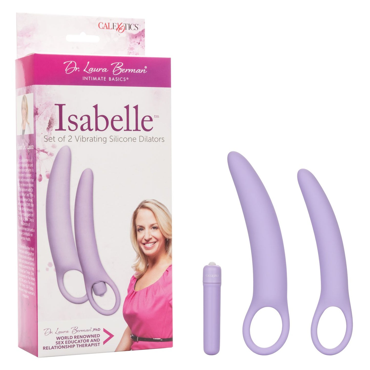 CalExotics Dr Laura Berman Isabelle Set of 2 Vibrating Silicone Dilators