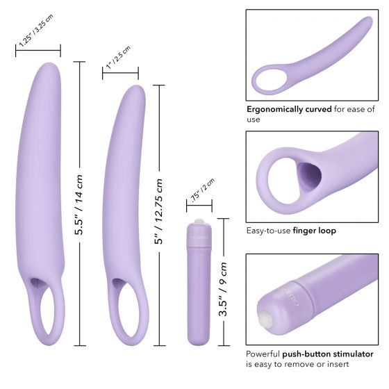 CalExotics Dr Laura Berman Isabelle Set of 2 Vibrating Silicone Dilators