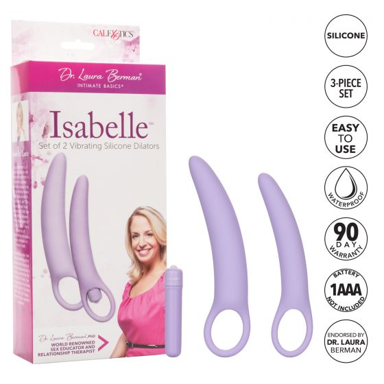 CalExotics Dr Laura Berman Isabelle Set of 2 Vibrating Silicone Dilators