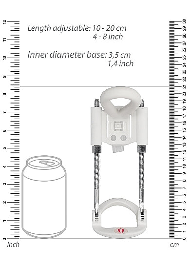 Shots Toys Pumped Penis Extender - White