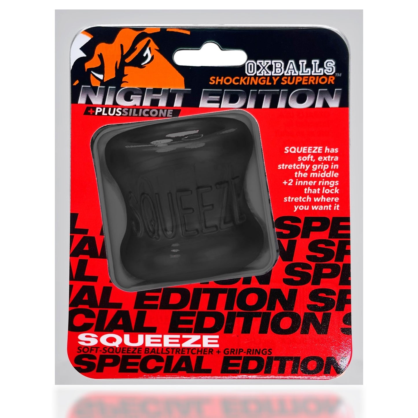 Oxballs Squeeze Soft-Grip Ball Stretcher Special Edition - Night Black