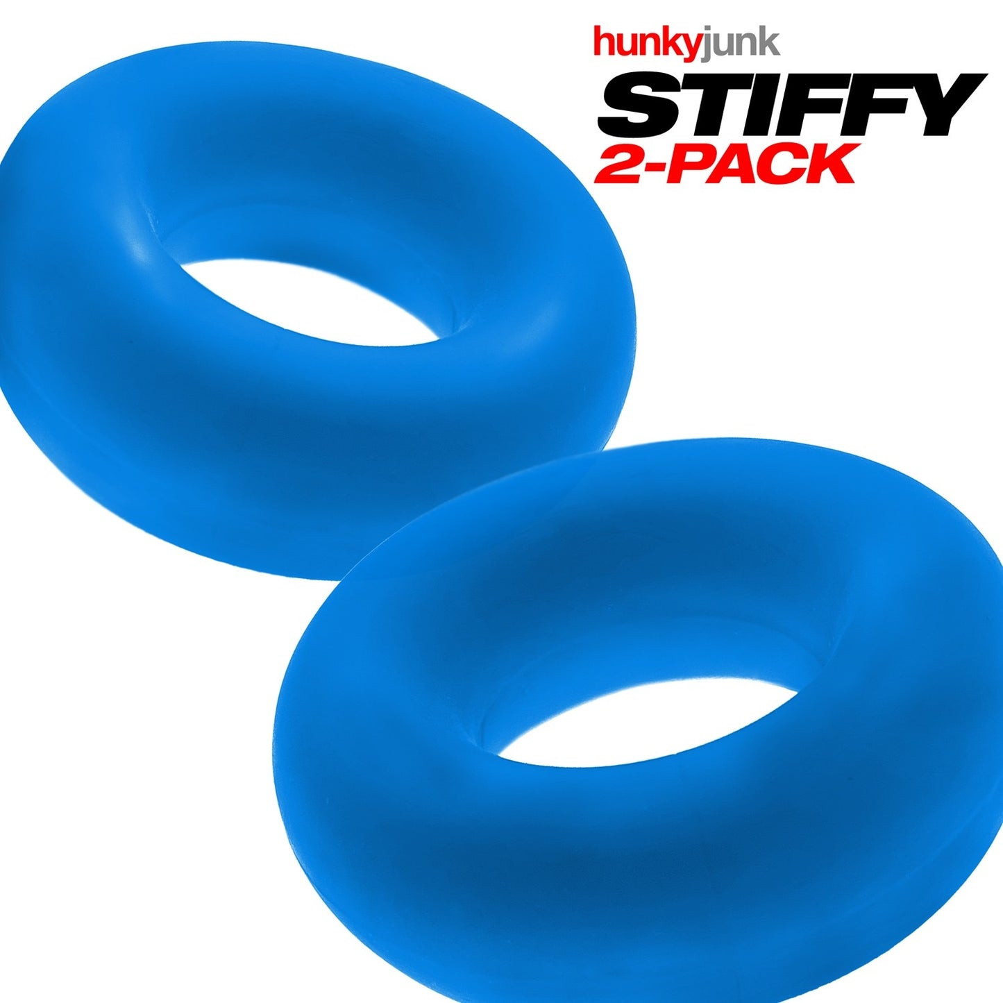 hunkyjunk by Oxballs Stiffy Bulge Cockring 2pk - Teal Ice