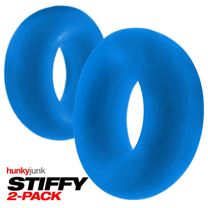 hunkyjunk by Oxballs Stiffy Bulge Cockring 2pk - Teal Ice