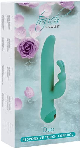 Swan Touch Duo Rechargeable Rabbit Vibrator - Teal