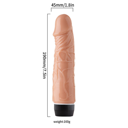 Lance's Cock QSDZ-003 Ultra Realistic Vibrating 7.3'' Dildo - Light