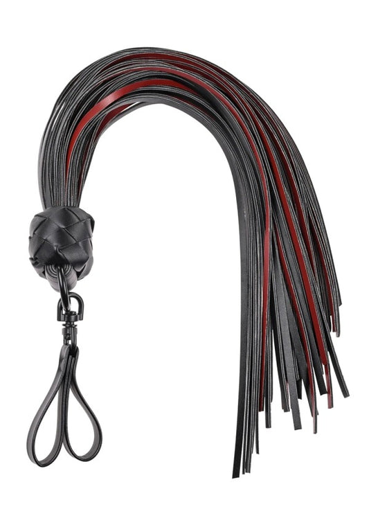 Sportsheets Saffron Finger Flogger - Black &amp; Red