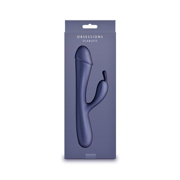 NS Novelties Scarlett Rechargeable Rabbit Vibe - Dark Blue