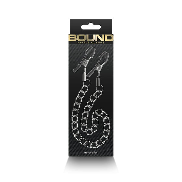 NS Novelties DC2 Bound Nipple Clamps - Gunmetal